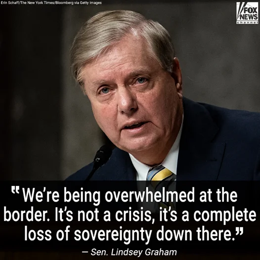 In an interview, Sen. Lindsey Graham spoke about the surge in migrants at the U.S.-Mexico 