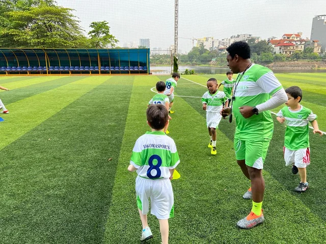 At Yakoma Sports Soccer Academy Hanoi  ,We catch them Young and train them ,teach them Eng