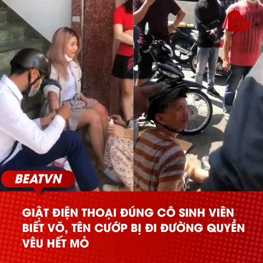 ĐÃ XINH CÒN GIỎI VÕ
Sáng nay tại Thanh Đa, Bình Thạnh. Tên cướp giật iPhone cô sinh viên t