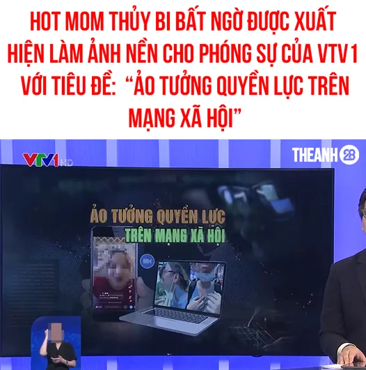HOT MOM THỦY BI BẤT NGỜ XUẤT HIỆN TRONG ẢNH NỀN PHÓNG SỰ CỦA VTV1
Trong chương trình Việt 