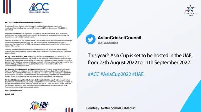 𝐔𝐏𝐃𝐀𝐓𝐄: #AsiaCup2022 is now #UAE bound!
Which team carries the biggest advantage goi