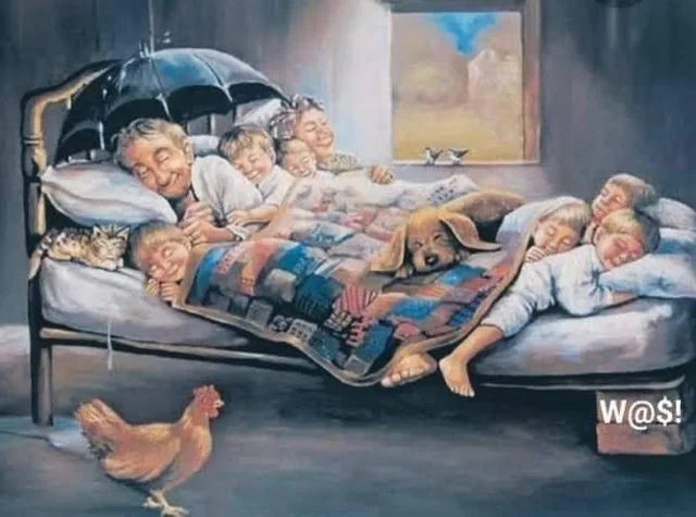 Bức tranh về Hạnh phúc 

Khi được đề nghị  vẽ một bức tranh HẠNH PHÚC, Abidin Dino, một Họ