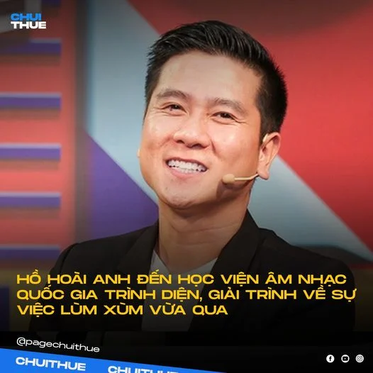 🔸 Nhạc sĩ Hồ Hoài Anh đến Học viện Âm nhạc Quốc gia Việt Nam trình diện, giải trình vào s