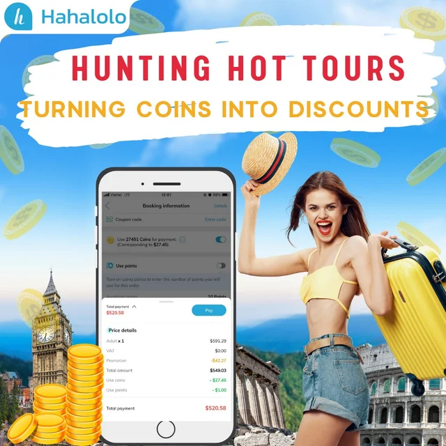 💥 HUNT HOT TOURS - TURN COINS INTO DISCOUNTS 💥
✨ You are ready for a new travel plan
But