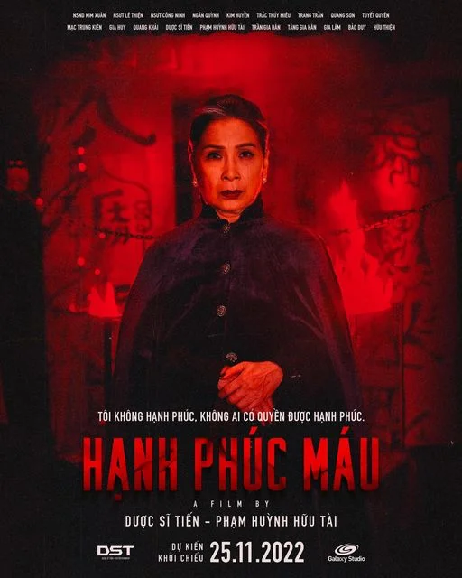 Ekip phim Hạnh Phúc Máu vừa công bố poster tiếp theo, nhân vật chính do NSND Kim Xuân thủ 