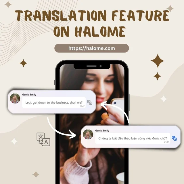 😍 WHAT AN AMAZING MESSAGE TRANSLATION FEATURE ON HALOME!
.
✨ What will you do if you're i