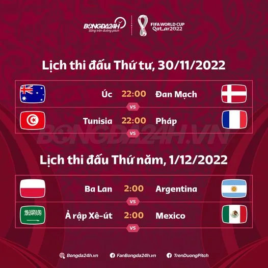 💥 Lịch thi đấu của World Cup 2022 ngày 30/11 và rạng sáng 1/12
----//----
Cre: Trên Đường