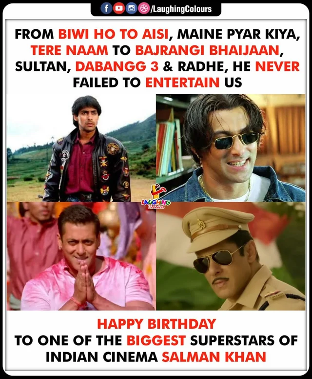 Happy Birthday Salman Khan 🎉🎉🎇