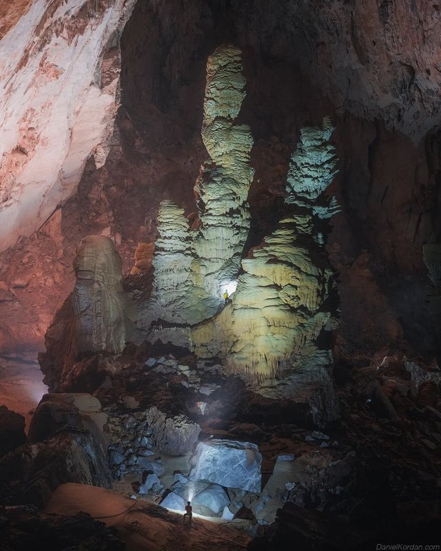 Some of the largest stalagmites in the world in Son Doong cave in Vietnam! Just realize th