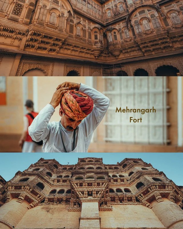 Mehrangarh Fort covers an area of 1,200 acres in Jodhpur, Rajasthan. The complex is locate