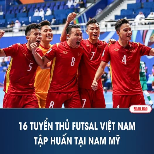 Ngày mai (31/5), đội tuyển futsal Việt Nam sẽ lên đường tập huấn tại Nam Mỹ với điểm đến l